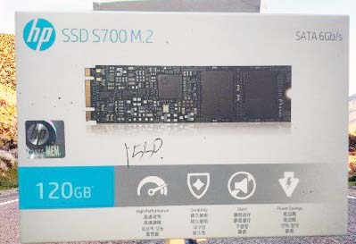 Hp ssd s700M.2 120 gb